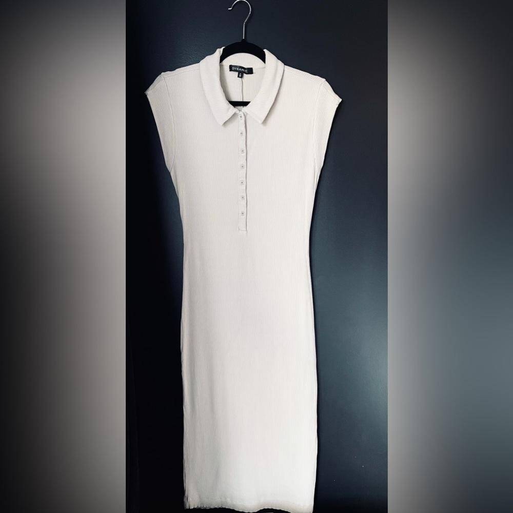 2/$30 Dynamite bodycon creme midi dress